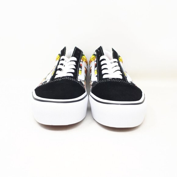 Vans Old Skool Stacked Platform Shoe Sneaker Poppy Floral Black Womens Size NEW - Picture 7 of 11